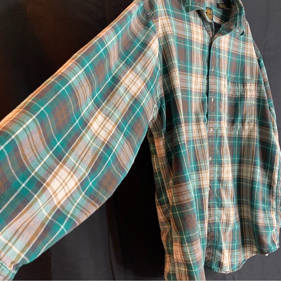 Eddie Bauer Cotton Bainbridge Flannel Men’s Button Up Long Sleeve, size XL - Picture 7 of 10